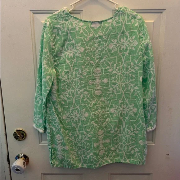 Charter Club Mint and White Embroidered Top - Picture 4 of 4
